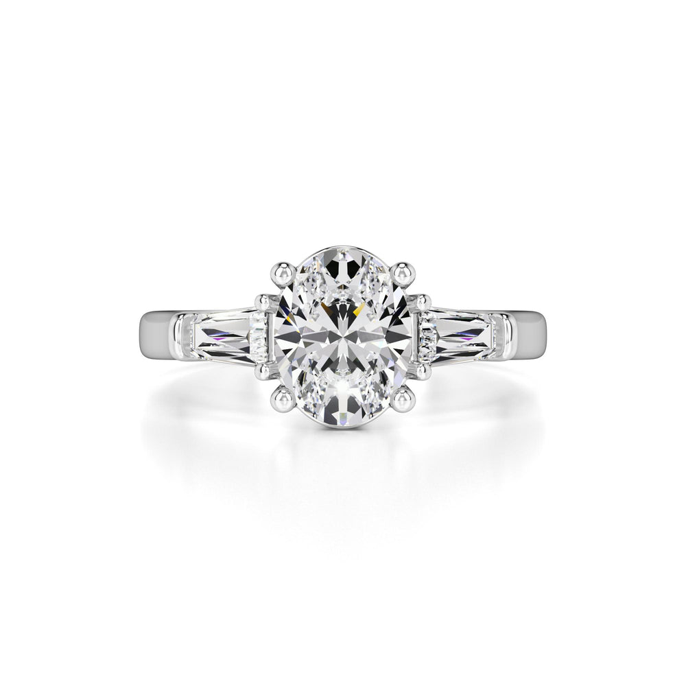 Leah Moissanite & Lab Grown Diamond Ring | White Gold | 1