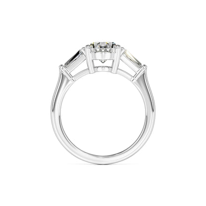 Leah Moissanite & Lab Grown Diamond Ring | White Gold | 4