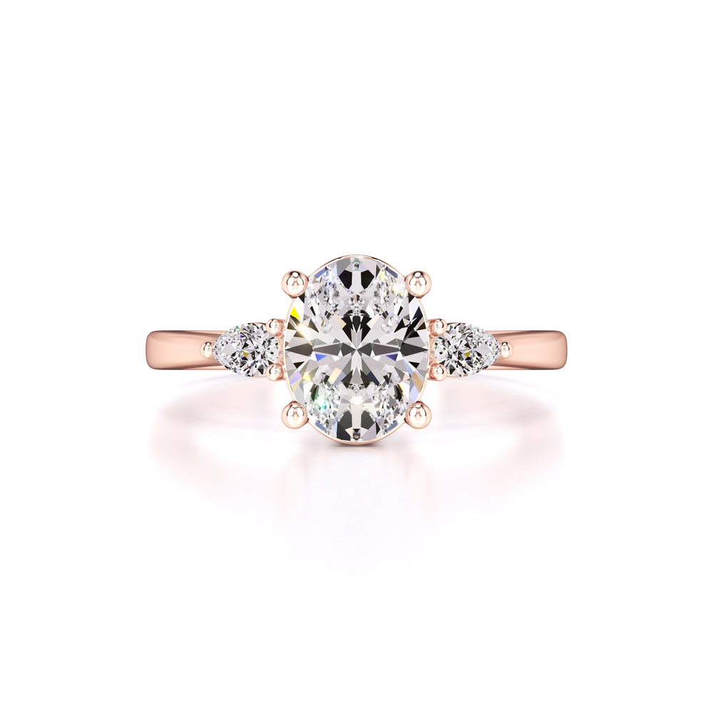 Zara Moissanite & Lab Grown Diamond Ring | Rose Gold | 1
