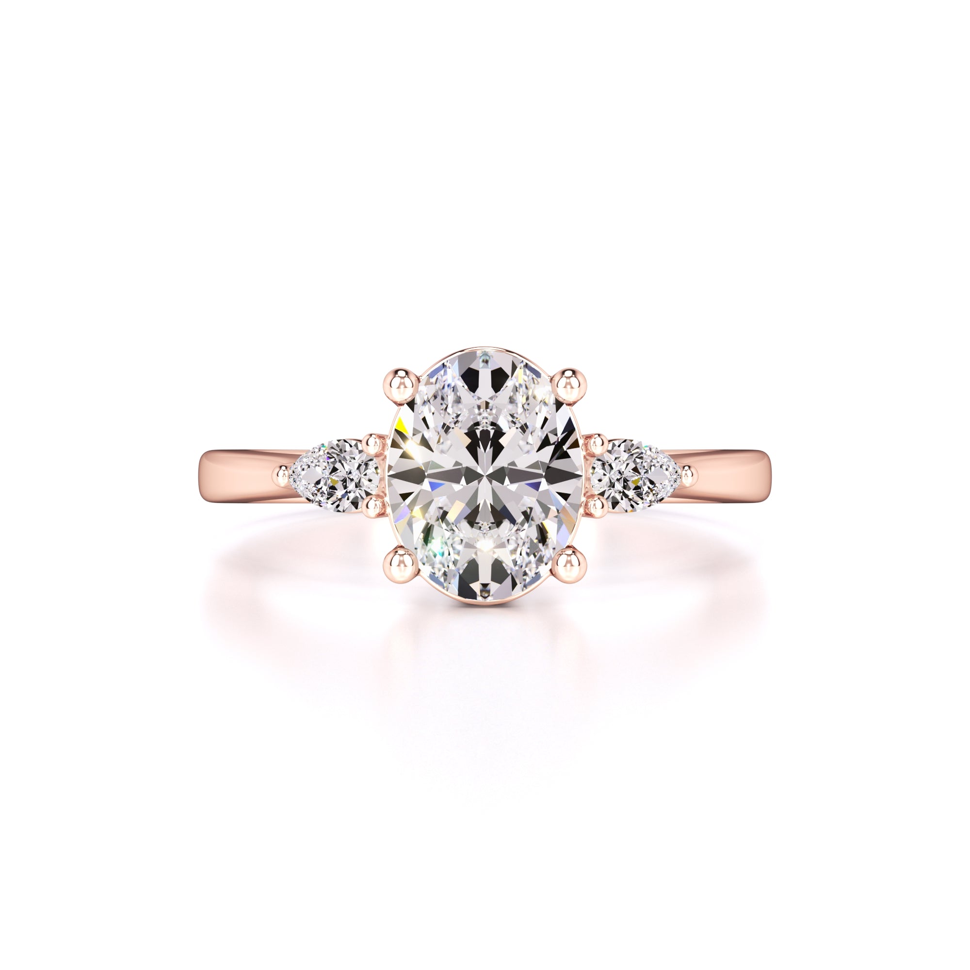 Zara Moissanite & Lab Grown Diamond Ring | Rose Gold | 1