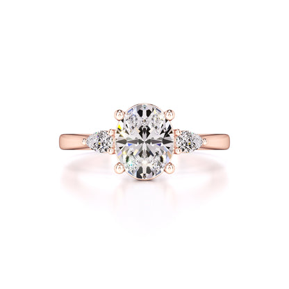 Zara Moissanite & Lab Grown Diamond Ring | Rose Gold | 1
