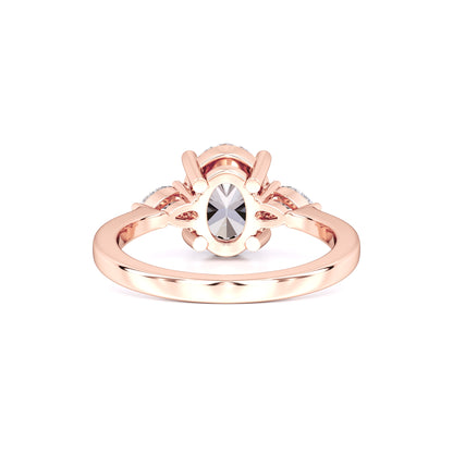 Zara Moissanite & Lab Grown Diamond Ring | Rose Gold | 3