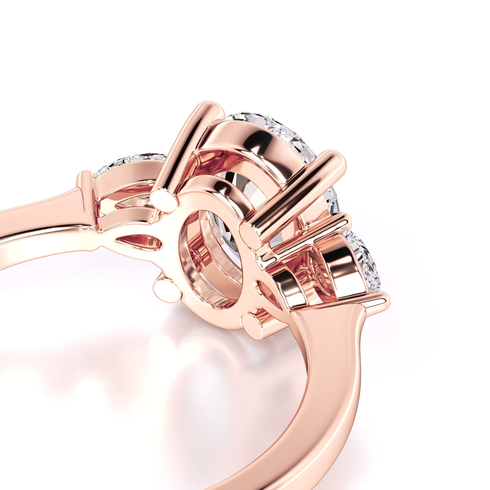 Zara Moissanite & Lab Grown Diamond Ring | Rose Gold | 2