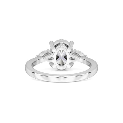 Zara Moissanite & Lab Grown Diamond Ring | White Gold | 3