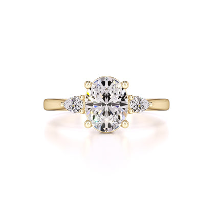 Zara Moissanite & Lab Grown Diamond Ring | Yellow Gold | 1