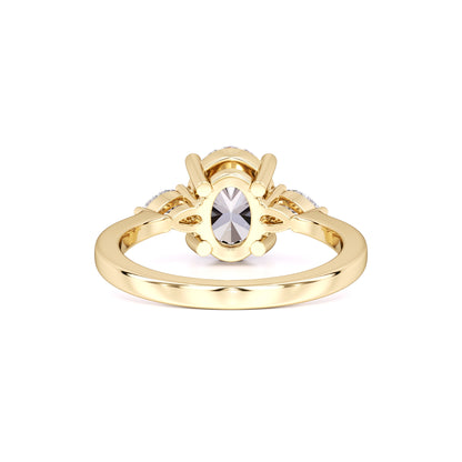 Zara Moissanite & Lab Grown Diamond Ring | Yellow Gold | 3