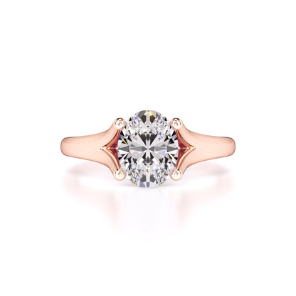 Brianna Moissanite & Lab Grown Diamond Ring | Rose Gold | 1
