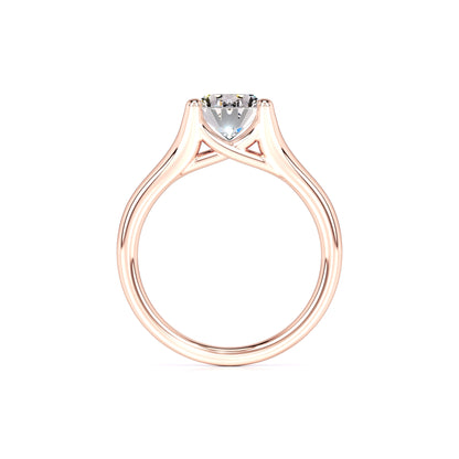 Brianna Moissanite & Lab Grown Diamond Ring | Rose Gold | 4