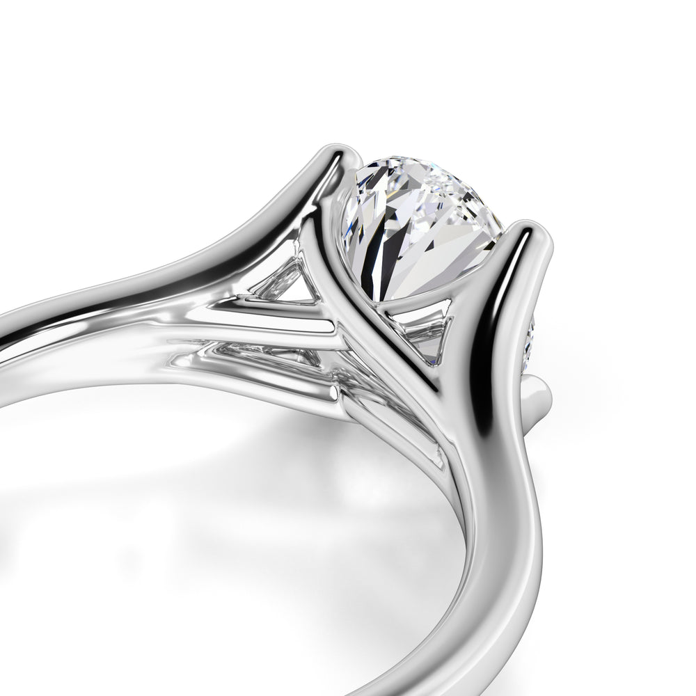 Brianna Moissanite & Lab Grown Diamond Ring | White Gold | 2