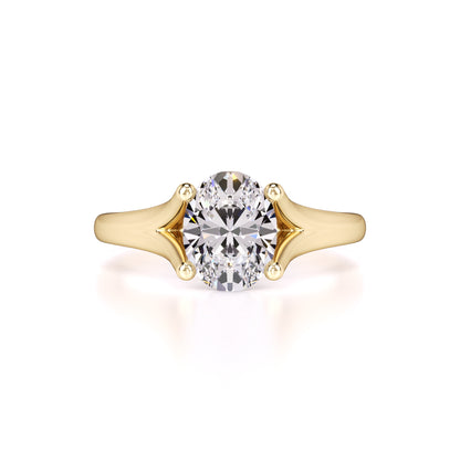 Brianna Moissanite & Lab Grown Diamond Ring | Yellow Gold | 1
