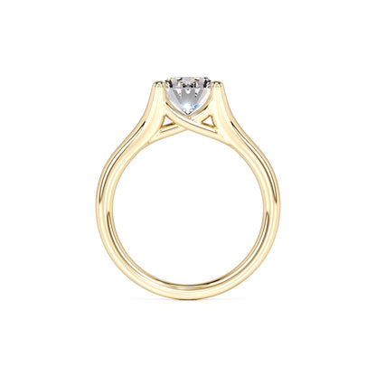 Brianna Moissanite & Lab Grown Diamond Ring | Yellow Gold | 4
