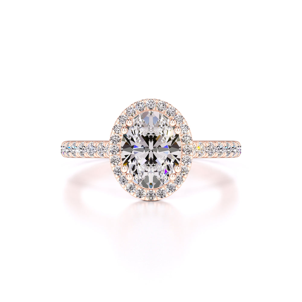 Clara Moissanite & Lab Grown Diamond Ring | Rose Gold | 1