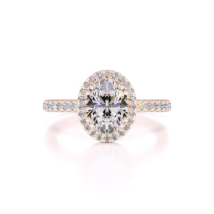 Clara Moissanite & Lab Grown Diamond Ring | Rose Gold | 1