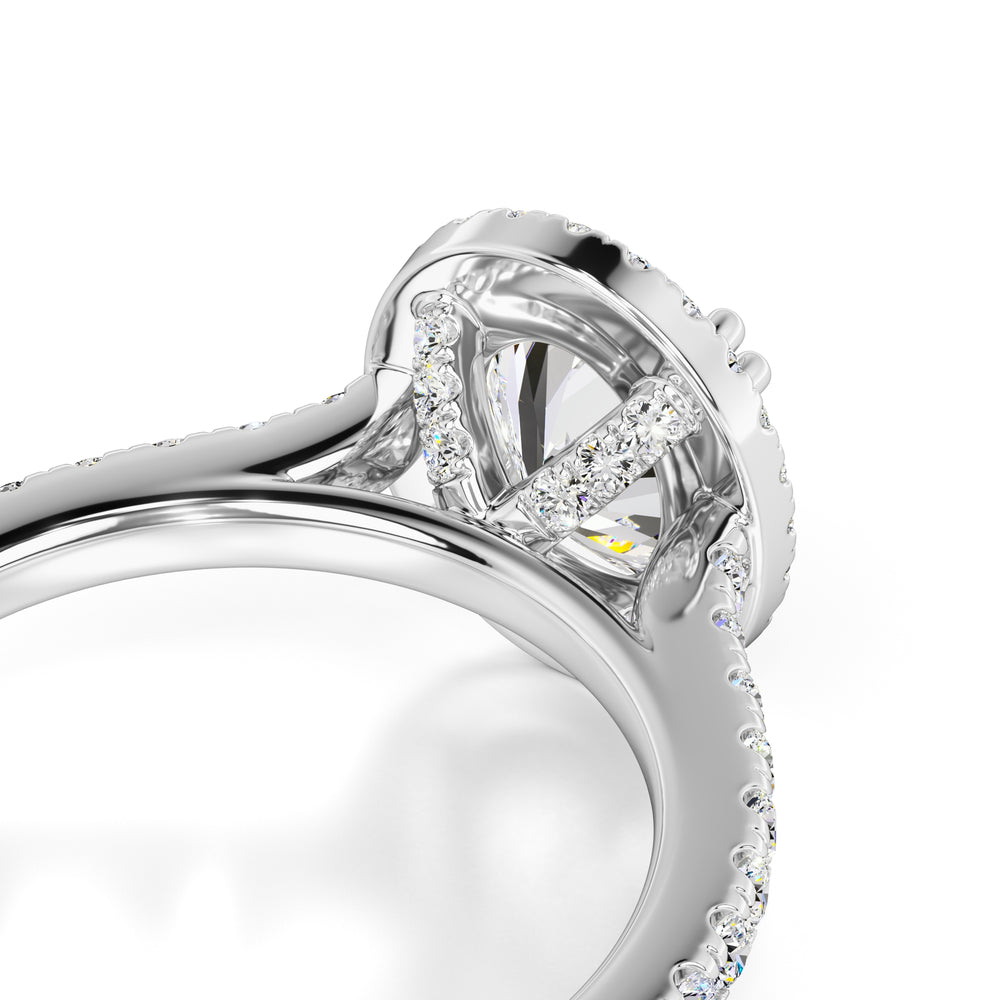 Clara Moissanite & Lab Grown Diamond Ring | White Gold | 2