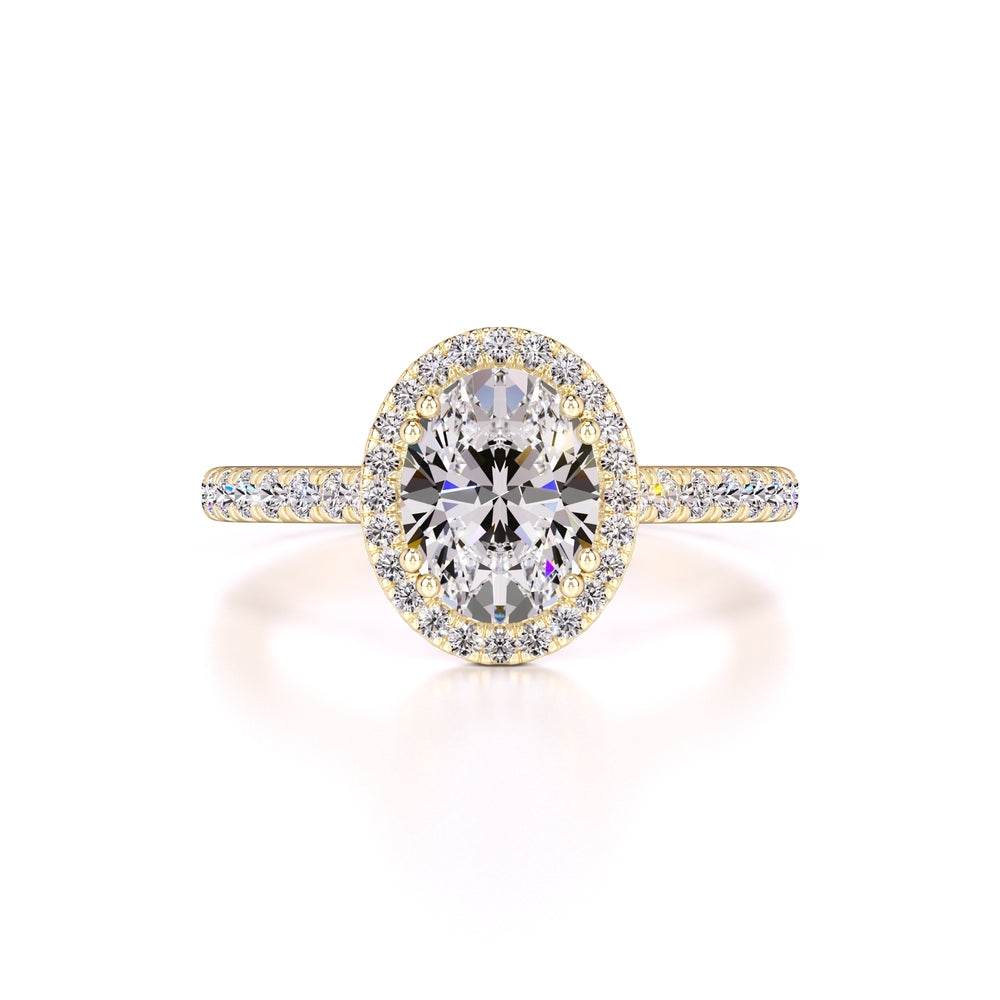 Clara Moissanite & Lab Grown Diamond Ring | Yellow Gold | 1