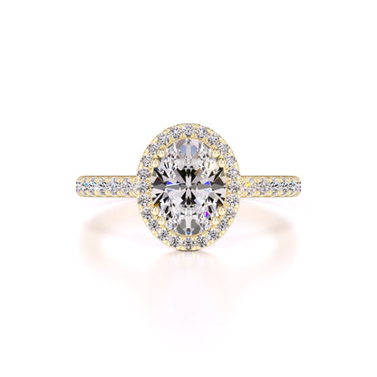 Clara Moissanite & Lab Grown Diamond Ring | Yellow Gold | 1