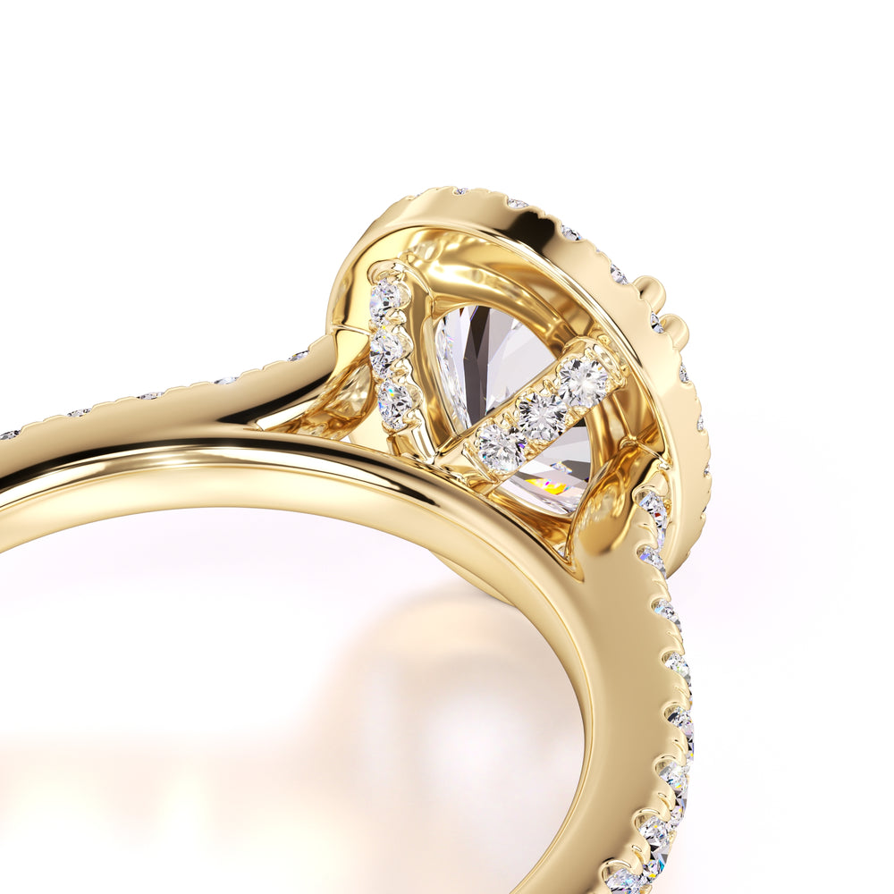 Clara Moissanite & Lab Grown Diamond Ring | Yellow Gold | 2