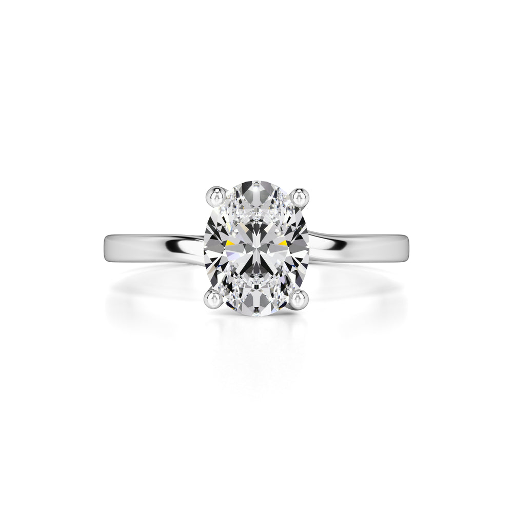 Diana Moissanite Ring | White Gold | 1