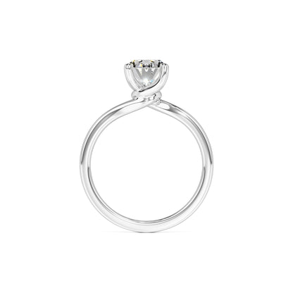 Diana Moissanite Ring | White Gold | 4