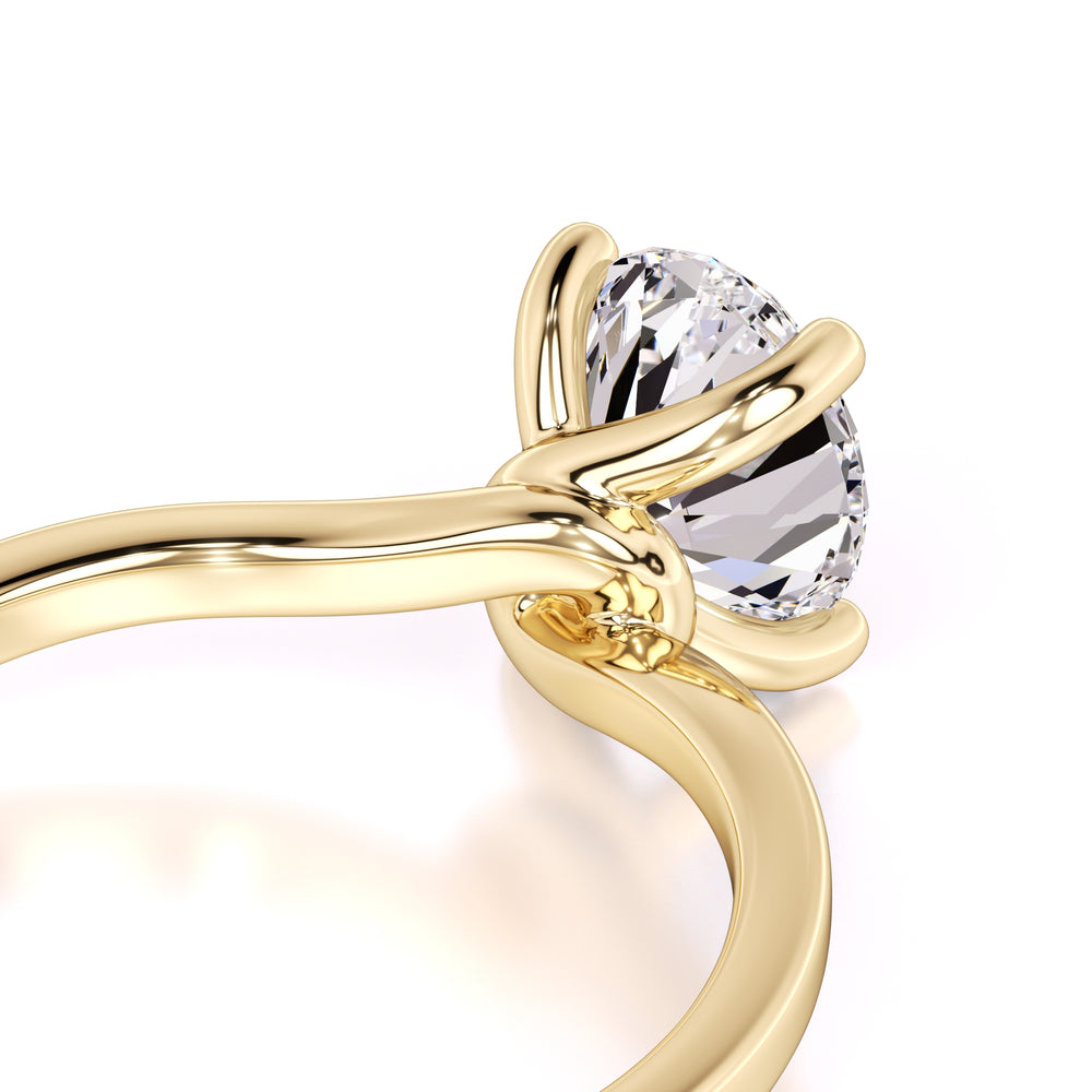 Diana Moissanite Ring | Yellow Gold | 2