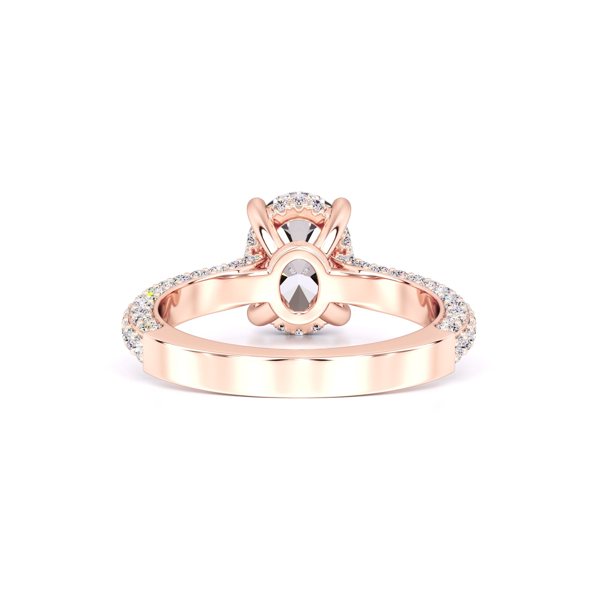 Hayden Moissanite & Lab Grown Diamond Ring | Rose Gold | 3