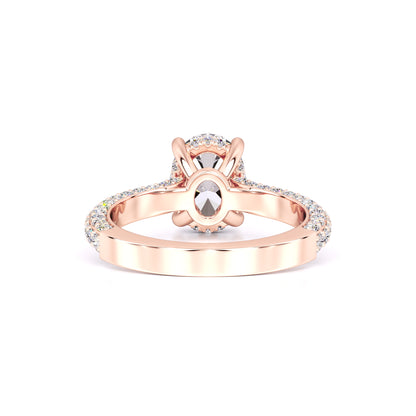 Hayden Moissanite & Lab Grown Diamond Ring | Rose Gold | 3
