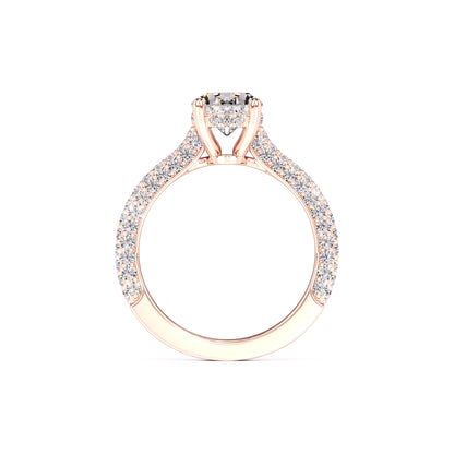 Hayden Moissanite & Lab Grown Diamond Ring | Rose Gold | 4