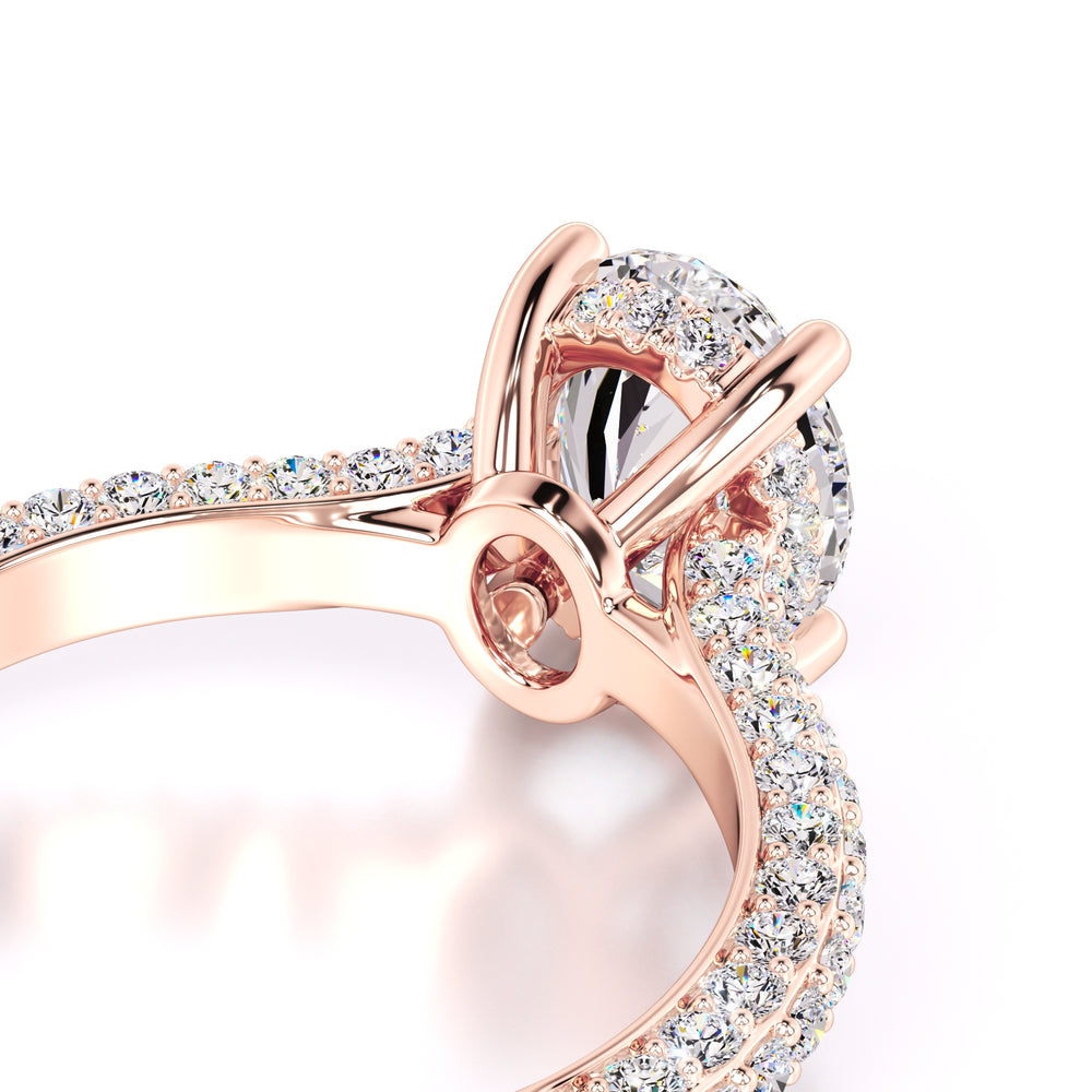 Hayden Moissanite & Lab Grown Diamond Ring | Rose Gold | 2