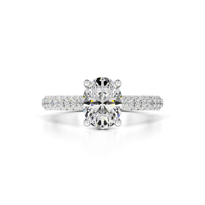Hayden Moissanite & Lab Grown Diamond Ring | White Gold | 1