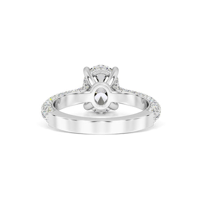 Hayden Moissanite & Lab Grown Diamond Ring | White Gold | 3
