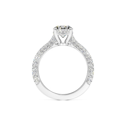 Hayden Moissanite & Lab Grown Diamond Ring | White Gold | 4