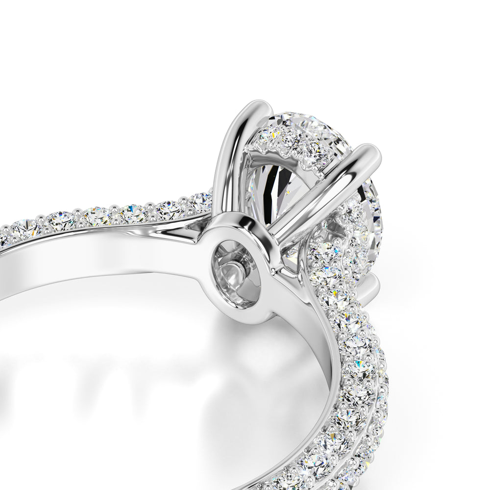 Hayden Moissanite & Lab Grown Diamond Ring | White Gold | 2