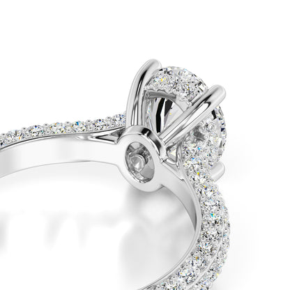 Hayden Moissanite & Lab Grown Diamond Ring | White Gold | 2