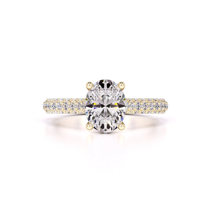 Hayden Moissanite & Lab Grown Diamond Ring | Yellow Gold | 1
