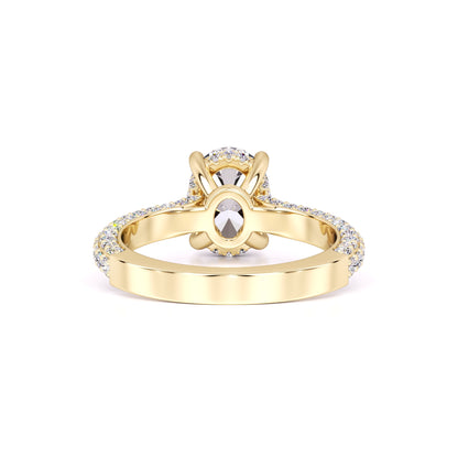 Hayden Moissanite & Lab Grown Diamond Ring | Yellow Gold | 3