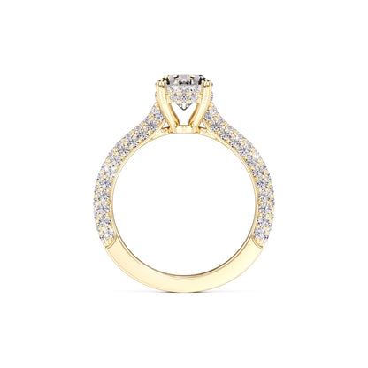 Hayden Moissanite & Lab Grown Diamond Ring | Yellow Gold | 4