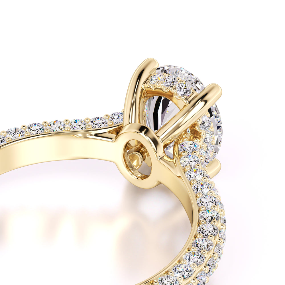 Hayden Moissanite & Lab Grown Diamond Ring | Yellow Gold | 2