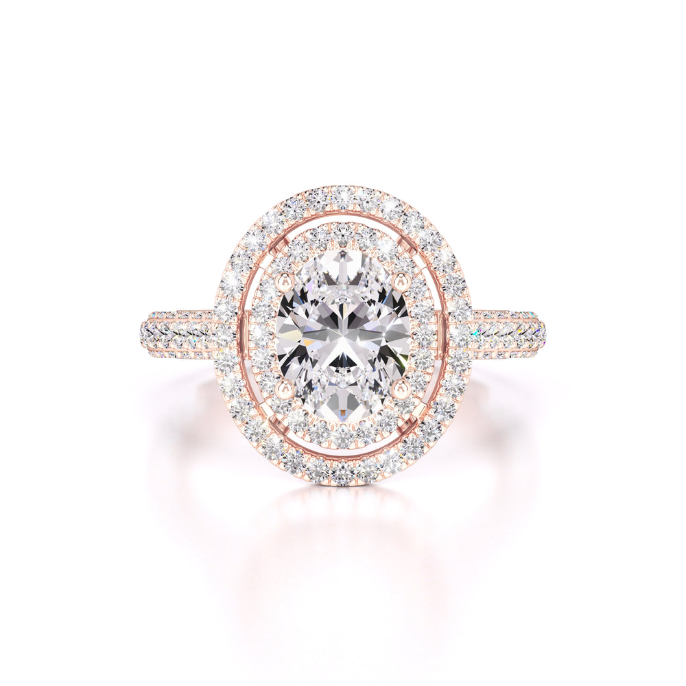 Jordan Moissanite & Lab Grown Diamond Ring | Rose Gold | 1