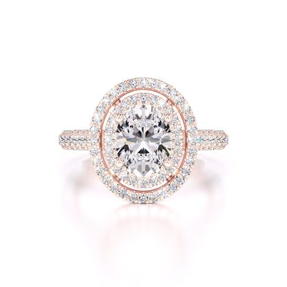 Jordan Moissanite & Lab Grown Diamond Ring | Rose Gold | 1