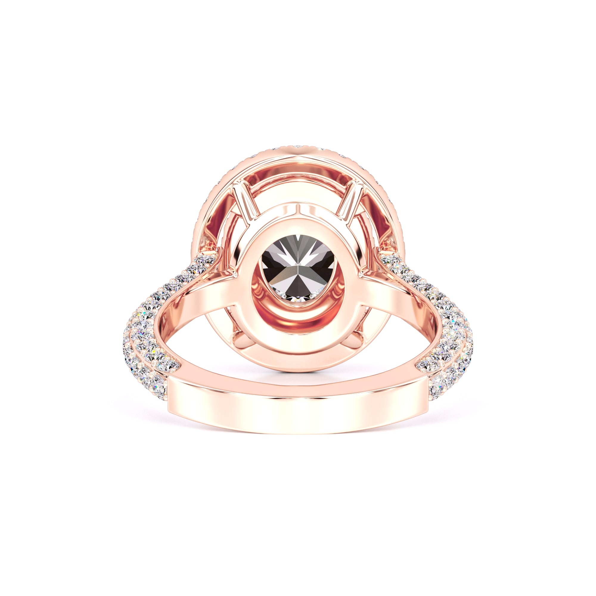 Jordan Moissanite & Lab Grown Diamond Ring | Rose Gold | 3