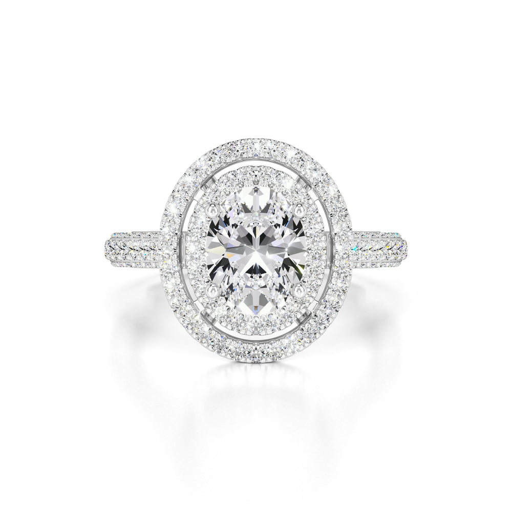 Jordan Moissanite & Lab Grown Diamond Ring | White Gold | 1