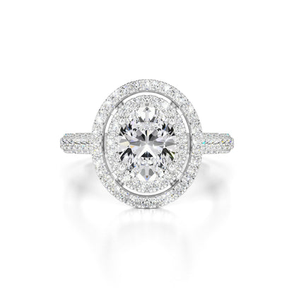 Jordan Moissanite & Lab Grown Diamond Ring | White Gold | 1