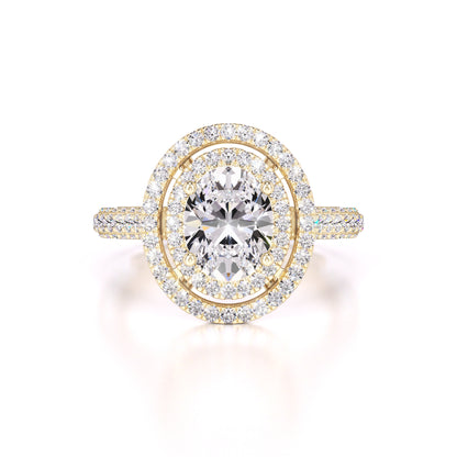 Jordan Moissanite & Lab Grown Diamond Ring | Yellow Gold | 1