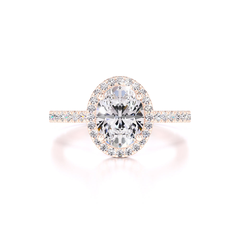 Marisol Moissanite & Lab Grown Diamond Ring | Rose Gold | 1