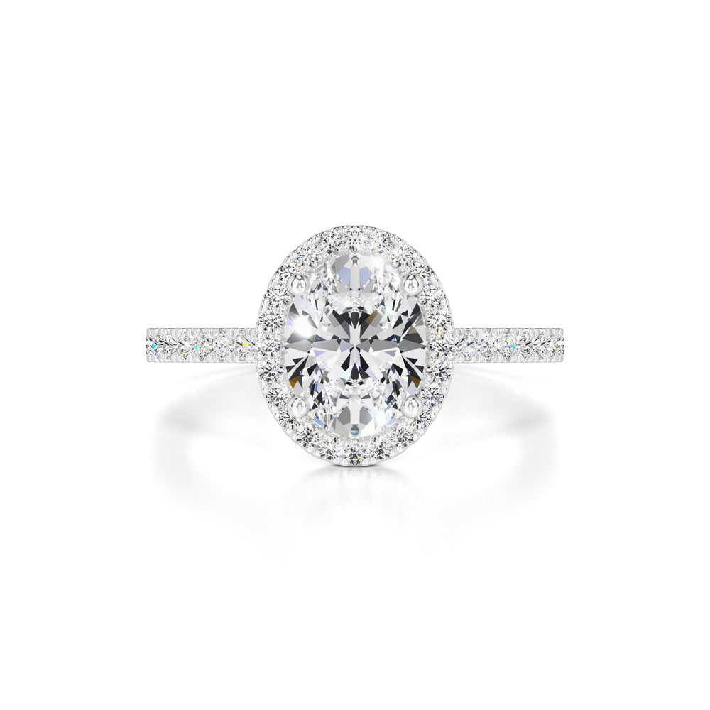 Marisol Moissanite & Lab Grown Diamond Ring | White Gold | 1
