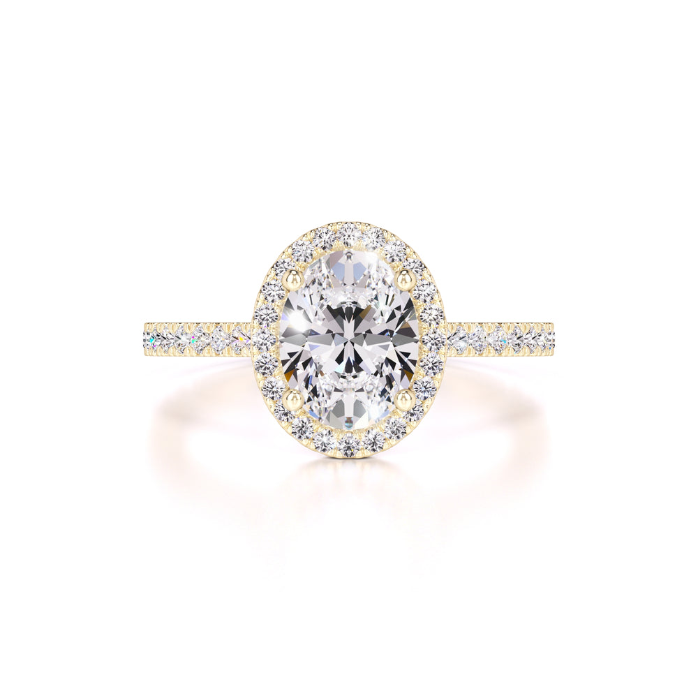 Marisol Moissanite & Lab Grown Diamond Ring | Yellow Gold | 1