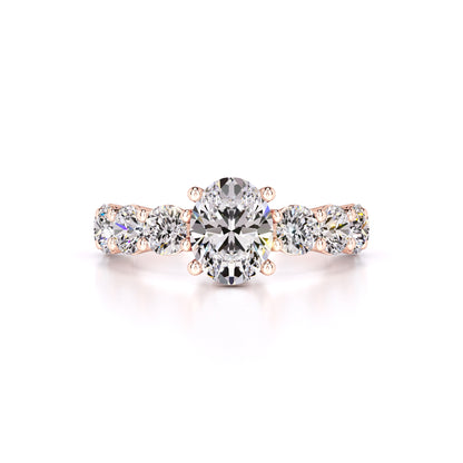 Teresa Moissanite & Lab Grown Diamond Ring | Rose Gold | 1