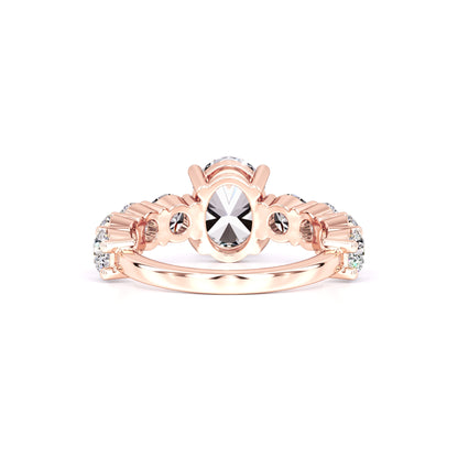 Teresa Moissanite & Lab Grown Diamond Ring | Rose Gold | 3