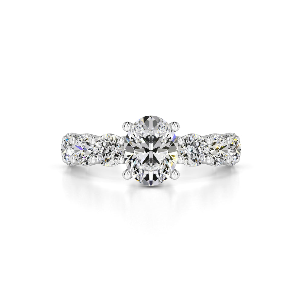 Teresa Moissanite & Lab Grown Diamond Ring | White Gold | 1