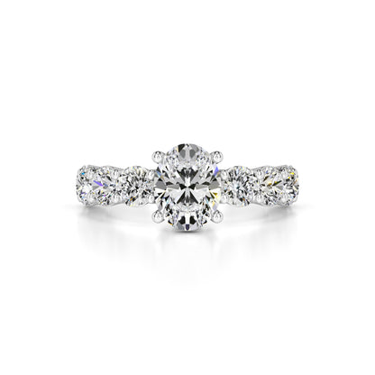 Teresa Moissanite & Lab Grown Diamond Ring | White Gold | 1
